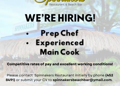 Spinnakers Restaurant Vacancy