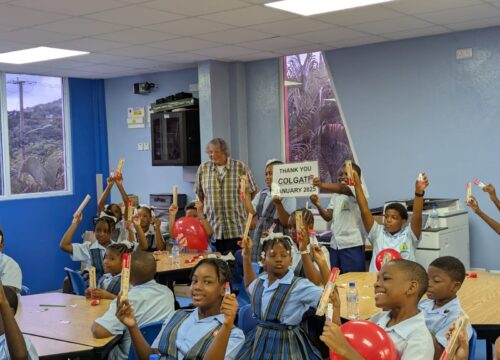 Sandals Return Guests Neil and Sheila Stephen Partner with Colgate UK to Promote Oral Hygiene Education in Saint Lucia